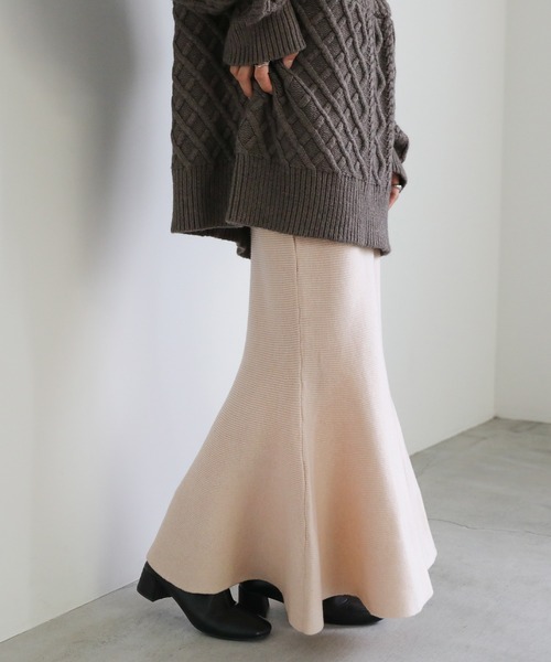 select MOCA（セレクトモカ）の「マーメイドニットスカート（スカート・レディース・ブラック/ブラウン/アイボリー・FREE）」の18枚目の写真