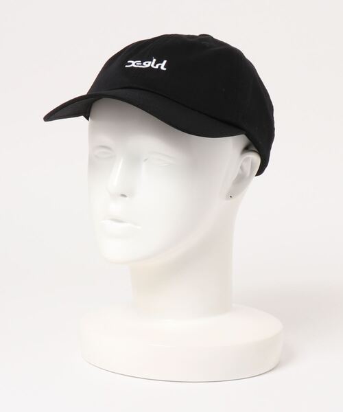X-girl(エックスガール)の「【X-girl /エックスガール】 MILLS LOGO 6PANEL CAP(キャップ・レディース・ブラック/ライトグリーン・FREE)」の2枚目の写真
