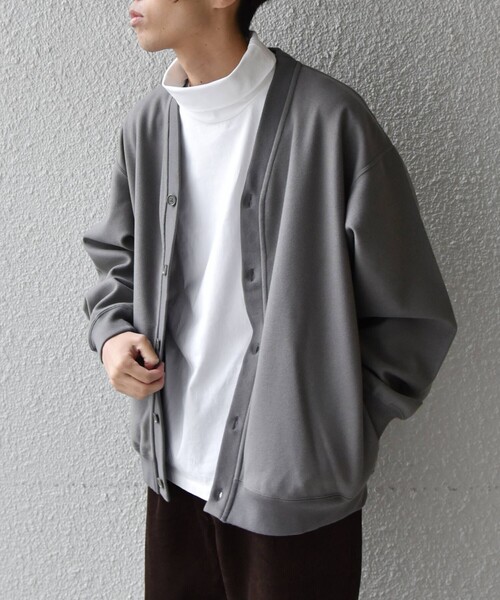 SHIPS any（シップス エニィ）の「SHIPS any: 【ウォッシャブル】ウールライク ポンチ ボタンカーディガン◇（カーディガン/ボレロ・メンズ・グレー/ネイビー/ブラック・MEDIUM/LARGE/X-LARGE）」の5枚目の写真