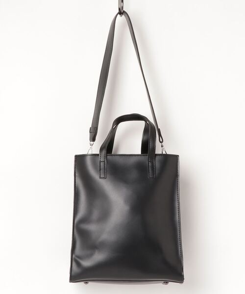 MAISON BREEZE（メゾンブリーズ）の「【MAISON BREEZE】ハイグレードPUスクエアハンドトートバッグ KNF（トートバッグ・レディース・ブラック/ベージュ/ブラウン・FREE）」の7枚目の写真