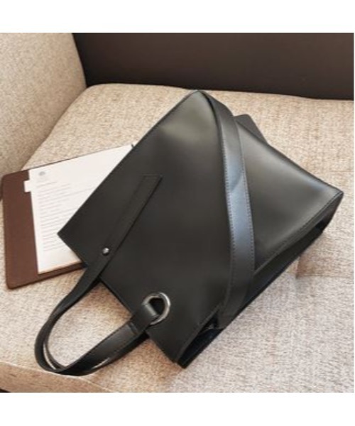 MAISON BREEZE（メゾンブリーズ）の「【MAISON BREEZE】ハイグレードPUスクエアハンドトートバッグ KNF（トートバッグ・レディース・ブラック/ベージュ/ブラウン・FREE）」の18枚目の写真