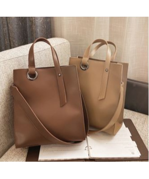 MAISON BREEZE（メゾンブリーズ）の「【MAISON BREEZE】ハイグレードPUスクエアハンドトートバッグ KNF（トートバッグ・レディース・ブラック/ベージュ/ブラウン・FREE）」の22枚目の写真