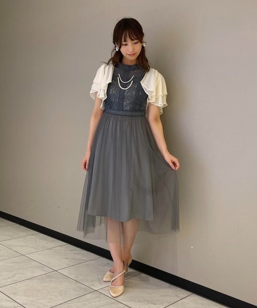 Cupid Heart（キューピッドハート）の「【Cupid Heart】結婚式用ネックレス　パール2連ゴールドチェーンロングネックレス（ネックレス・レディース・ベージュ・MEDIUM）」の7枚目の写真