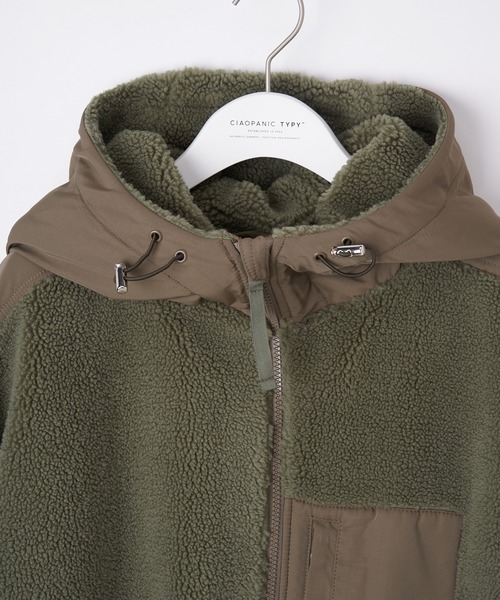 CIAOPANIC TYPY（チャオパニックティピー）の「【Fine 2月号掲載】ボア切替フードジャケット（その他アウター・メンズ・カーキ/ブラック・M/L）」の15枚目の写真
