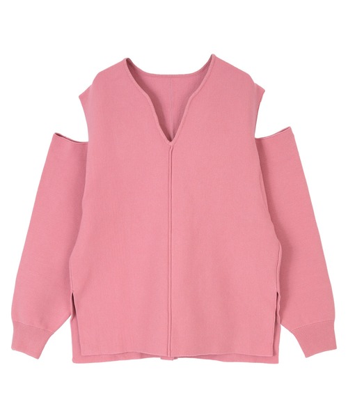 titivate（ティティベイト）の「ｼｮﾙﾀﾞｰｽﾘｯﾄﾃﾞｻﾞｲﾝｷｰﾈｯｸﾆｯﾄ（ニット/セーター・レディース・ブラウン系その他/ライトブラウン/ピンク/ブラック・M/S）」の13枚目の写真