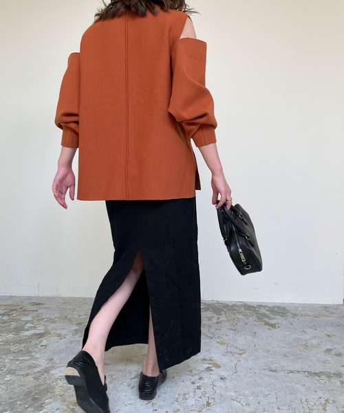 titivate（ティティベイト）の「ｼｮﾙﾀﾞｰｽﾘｯﾄﾃﾞｻﾞｲﾝｷｰﾈｯｸﾆｯﾄ（ニット/セーター・レディース・ブラウン系その他/ライトブラウン/ピンク/ブラック・M/S）」の18枚目の写真