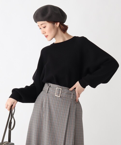 OPAQUE.CLIP(オペークドットクリップ)の「◆オーガニックコットンウール クルーネックニット【WEB限定サイズ】(ニット/セーター・レディース・ライトグレー/ブラック/ブルー/ダークパープル・40/38/42/36/34)」の1枚目の写真