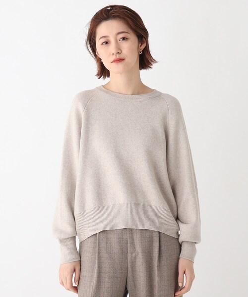 OPAQUE.CLIP(オペークドットクリップ)の「◆オーガニックコットンウール クルーネックニット【WEB限定サイズ】(ニット/セーター・レディース・ライトグレー/ブラック/ブルー/ダークパープル・40/38/42/36/34)」の5枚目の写真