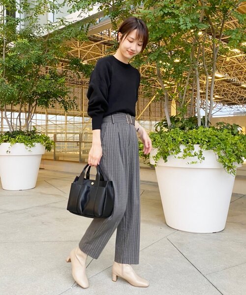 OPAQUE.CLIP(オペークドットクリップ)の「◆オーガニックコットンウール クルーネックニット【WEB限定サイズ】(ニット/セーター・レディース・ライトグレー/ブラック/ブルー/ダークパープル・40/38/42/36/34)」の6枚目の写真