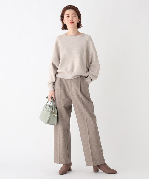 OPAQUE.CLIP(オペークドットクリップ)の「◆オーガニックコットンウール クルーネックニット【WEB限定サイズ】(ニット/セーター・レディース・ライトグレー/ブラック/ブルー/ダークパープル・40/38/42/36/34)」の7枚目の写真