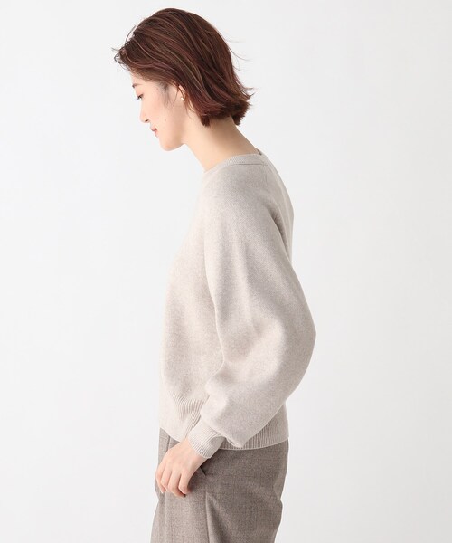 OPAQUE.CLIP(オペークドットクリップ)の「◆オーガニックコットンウール クルーネックニット【WEB限定サイズ】(ニット/セーター・レディース・ライトグレー/ブラック/ブルー/ダークパープル・40/38/42/36/34)」の8枚目の写真