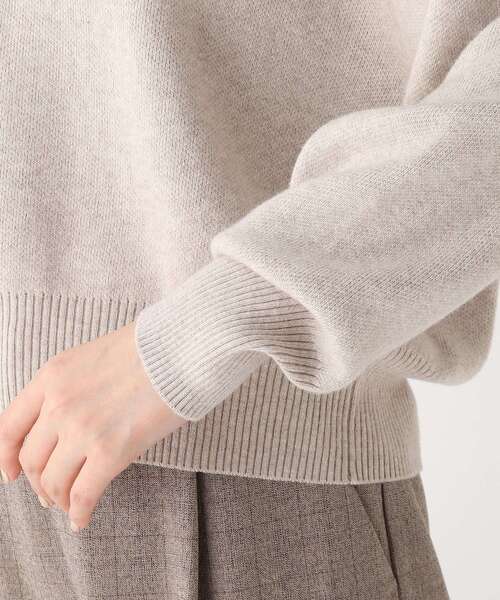 OPAQUE.CLIP(オペークドットクリップ)の「◆オーガニックコットンウール クルーネックニット【WEB限定サイズ】(ニット/セーター・レディース・ライトグレー/ブラック/ブルー/ダークパープル・40/38/42/36/34)」の11枚目の写真