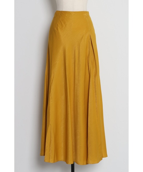 Bonjour Sagan（ボンジュールサガン）の「サイドスリットサテンフレアスカート（スカート・レディース・マスタード/ネイビー・FREE）」の15枚目の写真