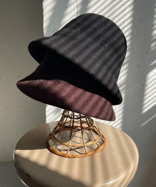 URBAN RESEARCH DOORS(アーバンリサーチドアーズ)の「ウールバスクハット(ハット・レディース・ブラック/モカ・ONE)」の4枚目の写真