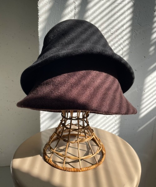 URBAN RESEARCH DOORS(アーバンリサーチドアーズ)の「ウールバスクハット(ハット・レディース・ブラック/モカ・ONE)」の5枚目の写真