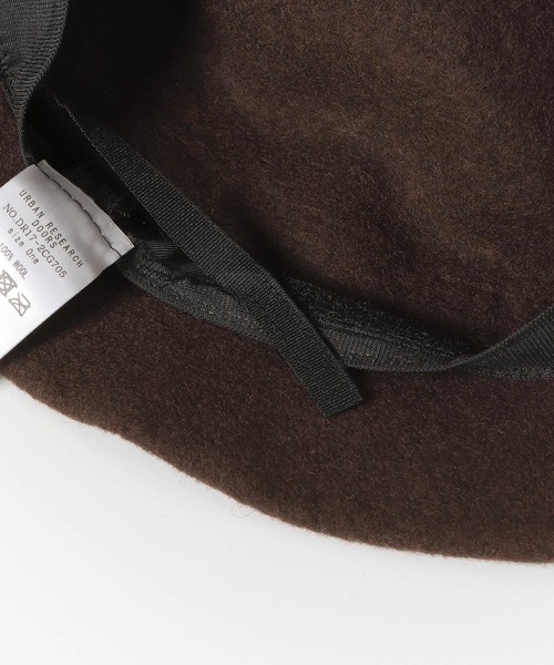 URBAN RESEARCH DOORS(アーバンリサーチドアーズ)の「ウールバスクハット(ハット・レディース・ブラック/モカ・ONE)」の9枚目の写真