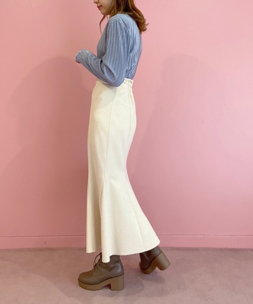 OLIVE des OLIVE（オリーブデオリーブ）の「マーメイドロングスカート（スカート・レディース・ブラック/ブラウン/ブルー/アイボリー・FREE）」の8枚目の写真