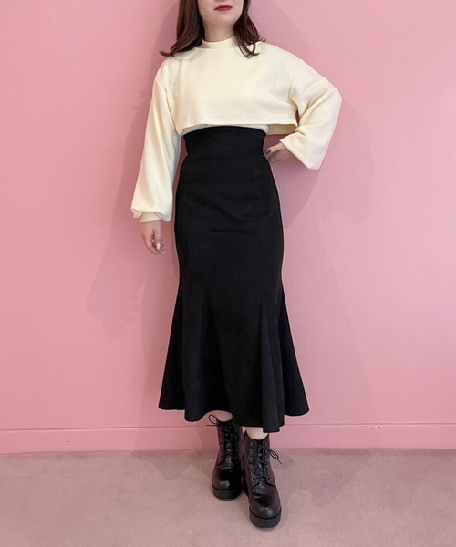 OLIVE des OLIVE（オリーブデオリーブ）の「マーメイドロングスカート（スカート・レディース・ブラック/ブラウン/ブルー/アイボリー・FREE）」の14枚目の写真