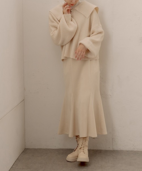 OLIVE des OLIVE（オリーブデオリーブ）の「マーメイドロングスカート（スカート・レディース・ブラック/ブラウン/ブルー/アイボリー・FREE）」の11枚目の写真