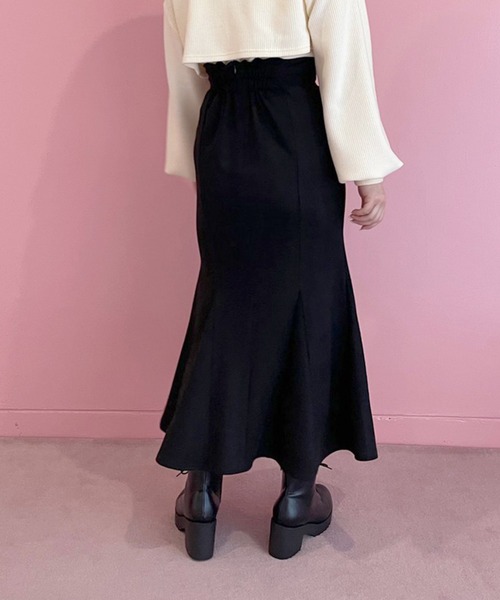 OLIVE des OLIVE（オリーブデオリーブ）の「マーメイドロングスカート（スカート・レディース・ブラック/ブラウン/ブルー/アイボリー・FREE）」の9枚目の写真