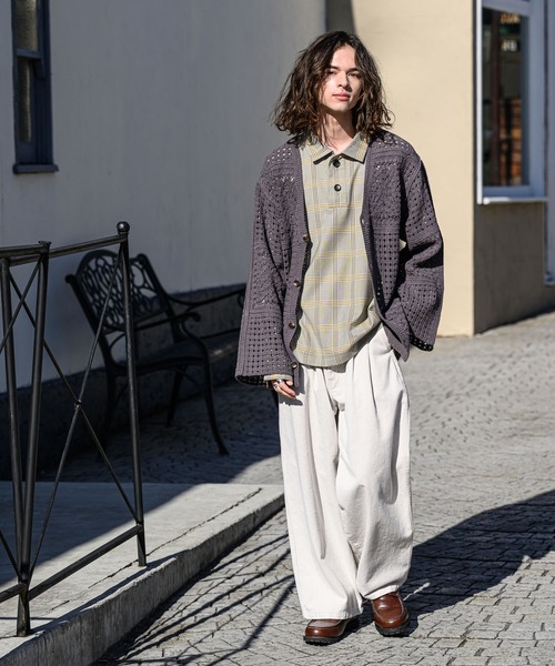CASPER JOHN（キャスパージョン）の「See through knit cardigan