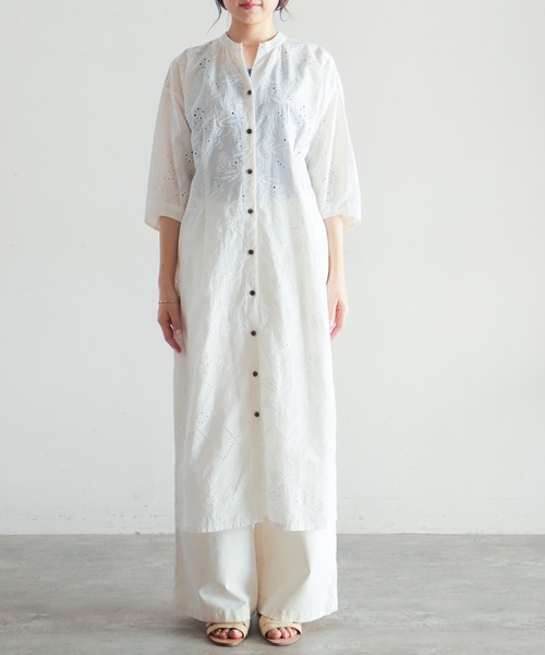 定価18700円 NOMBRE IMPAIR ノンブルアンペール 刺繍ワンピース 01-1-03-214-m1.jpg