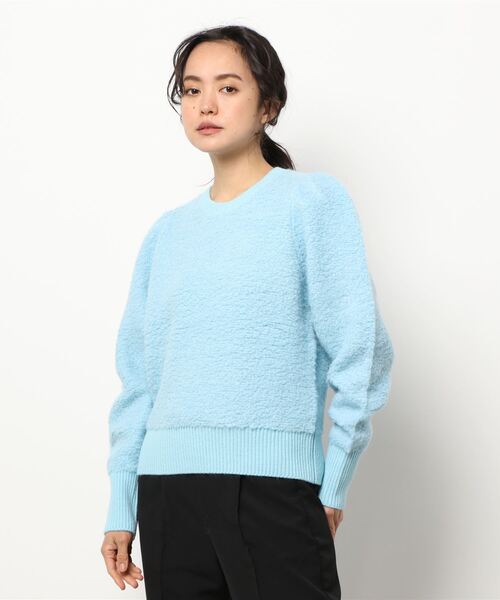 allureville(アルアバイル)の「ショルダータックブークレープルオーバー(ニット/セーター・レディース・オフホワイト/ベージュ/ライトブルー・2)」の11枚目の写真