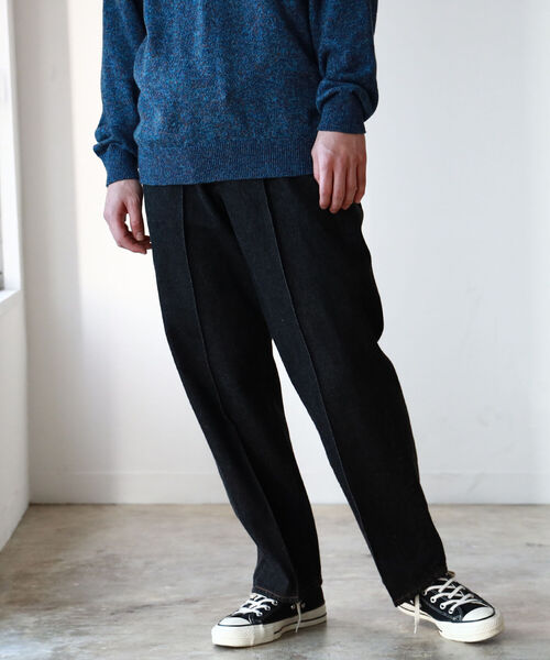 BEAMS（ビームス）の「BEAMS / ピンタック デニム 5ポケット（デニムパンツ・メンズ・ブラック/インディゴブルー・SMALL/MEDIUM/LARGE/X-LARGE）」の3枚目の写真