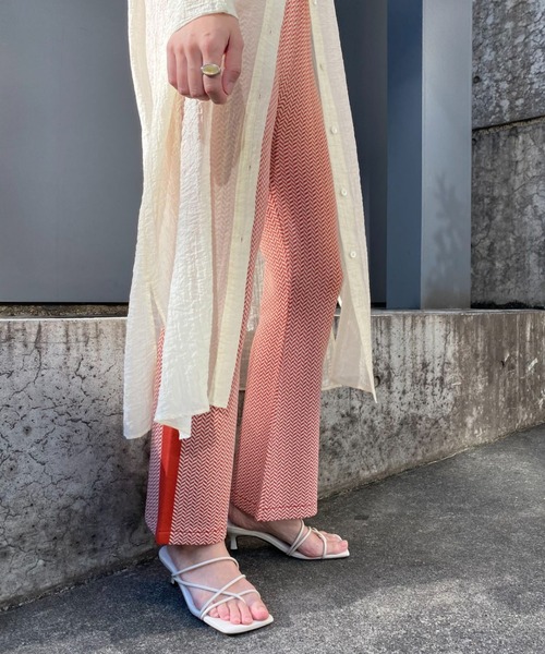 CIAOPANIC（チャオパニック）の「ジャガードニットフレアパンツ（その他パンツ・レディース・ベージュ/オレンジ/グリーン・FREE）」の16枚目の写真