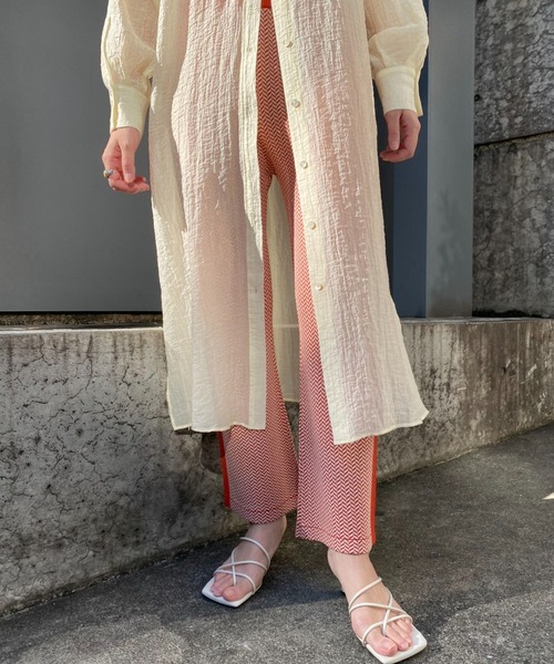 CIAOPANIC（チャオパニック）の「ジャガードニットフレアパンツ（その他パンツ・レディース・ベージュ/オレンジ/グリーン・FREE）」の13枚目の写真