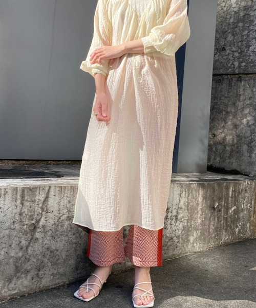 CIAOPANIC（チャオパニック）の「ジャガードニットフレアパンツ（その他パンツ・レディース・ベージュ/オレンジ/グリーン・FREE）」の17枚目の写真