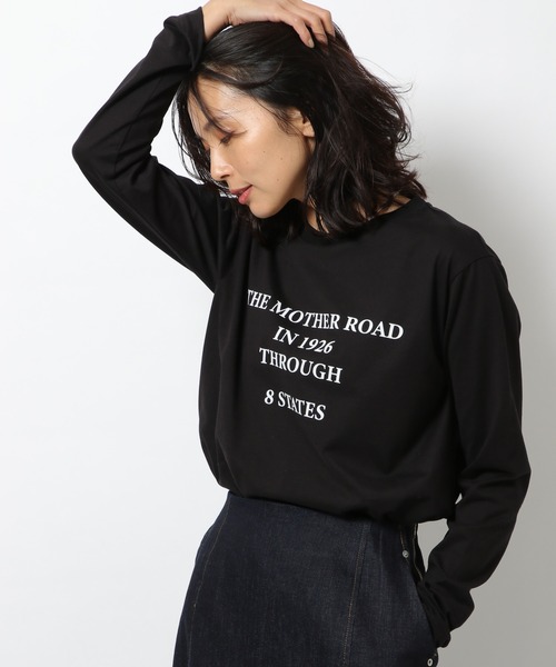 BARNYARDSTORM(バンヤードストーム)の「BARNYARDSTORM / フロッキーロゴT(Tシャツ/カットソー・レディース・ホワイト/ブラック・1/0)」の9枚目の写真
