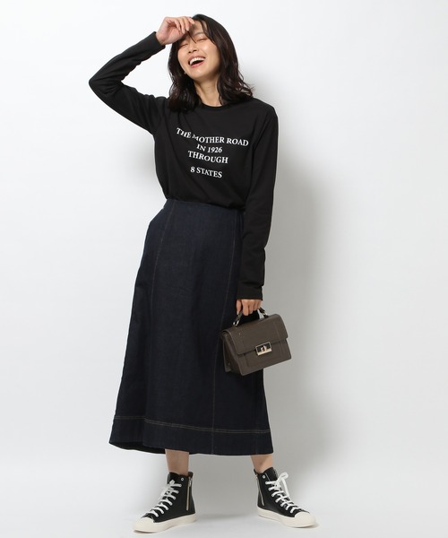 BARNYARDSTORM(バンヤードストーム)の「BARNYARDSTORM / フロッキーロゴT(Tシャツ/カットソー・レディース・ホワイト/ブラック・1/0)」の10枚目の写真