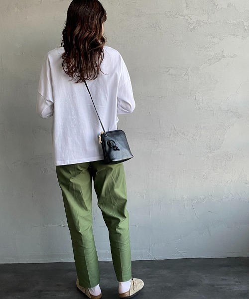 ORCIVAL（オーシバル）の「[ORCIVAL/オーシバル] 別注 7分袖ボートネックワイドTシャツ（Tシャツ/カットソー・レディース・ホワイト/ブラック/ホワイト×レッド/ホワイト×ネイビー/ベージュ系・1）」の21枚目の写真