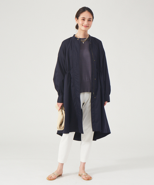 qualite（カリテ）の「エアーツイルコート（トレンチコート・レディース・ベージュ/ダークネイビー/ピンクベージュ・36/38）」の9枚目の写真