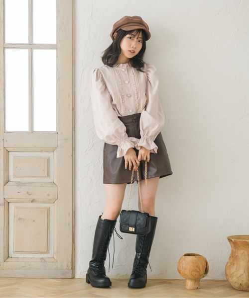 ems excite（エムズエキサイト）の「色々釦レースブラウス（シャツ/ブラウス・レディース・ライトグリーン/アイボリー/ライトピンク・FREE）」の7枚目の写真