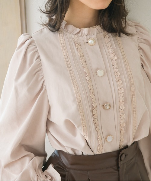 ems excite（エムズエキサイト）の「色々釦レースブラウス（シャツ/ブラウス・レディース・ライトグリーン/アイボリー/ライトピンク・FREE）」の11枚目の写真