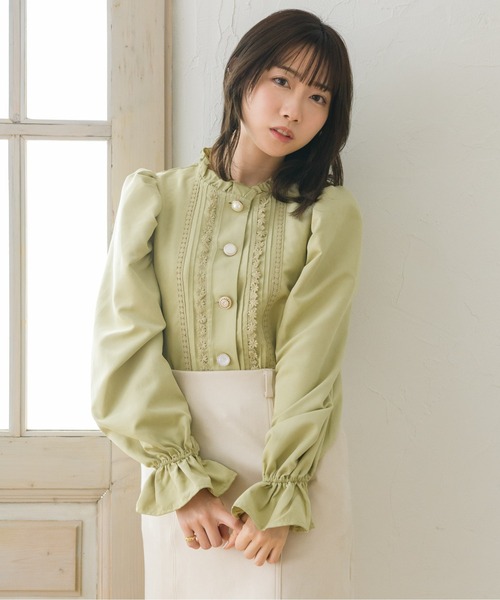 ems excite（エムズエキサイト）の「色々釦レースブラウス（シャツ/ブラウス・レディース・ライトグリーン/アイボリー/ライトピンク・FREE）」の20枚目の写真