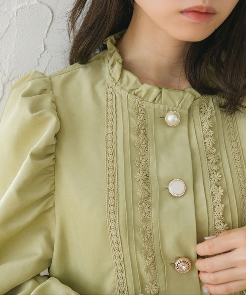ems excite（エムズエキサイト）の「色々釦レースブラウス（シャツ/ブラウス・レディース・ライトグリーン/アイボリー/ライトピンク・FREE）」の22枚目の写真