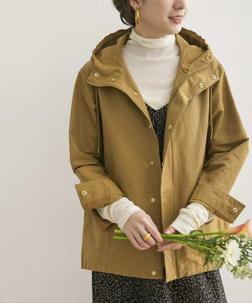 URBAN RESEARCH（アーバンリサーチ）の「グログランナイロンミディ丈パーカー（ブルゾン・レディース・チャコールグレー/キャメル・FREE）」の8枚目の写真