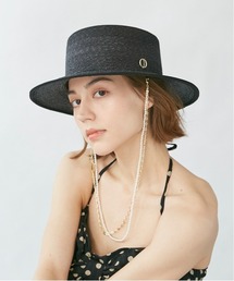 Chapeau d' O | Chapeau d' O StrawBraid Chain Canotier(ハット)