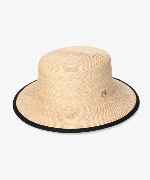 シャポードオー　カンカン帽 Chapeau d' O Bao Canotier Wide | 57cm(57) BLACK (01