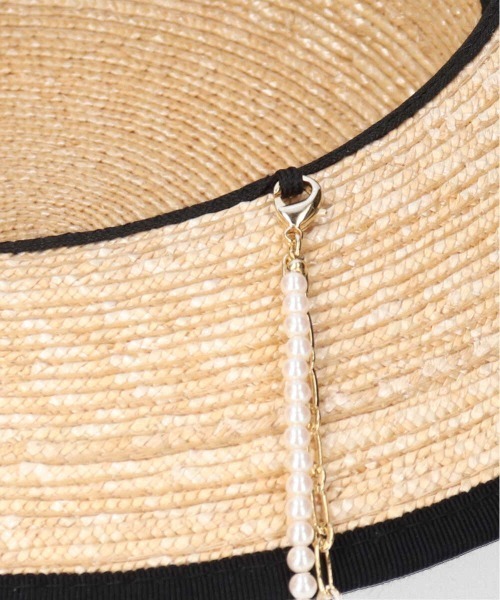 Chapeau d' O（シャポードオー）の「Chapeau d' O StrawBraid Chain Canotier（ハット・レディース・ブラック/ナチュラル・M/57.5cm）」の15枚目の写真