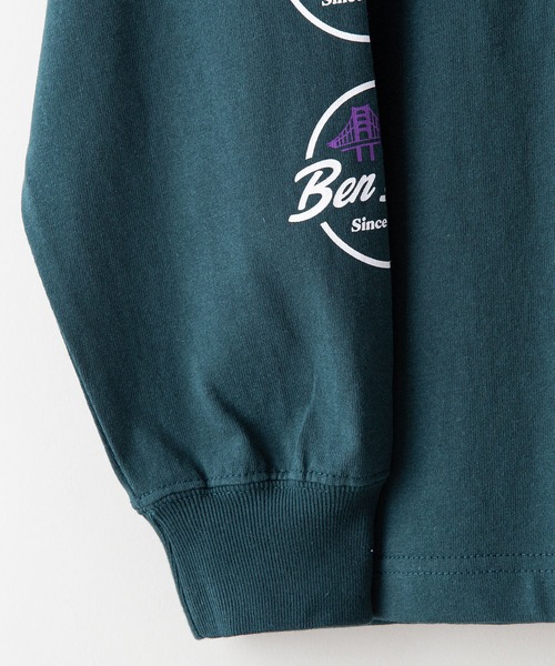 BEN DAVIS（ベンデイビス）の「【BEN DAVIS／ベンデイビス】袖プリントロンT　バックプリント（Tシャツ/カットソー・メンズ・ホワイト/ブラック/ダークグリーン・MEDIUM/LARGE/X-LARGE）」の7枚目の写真