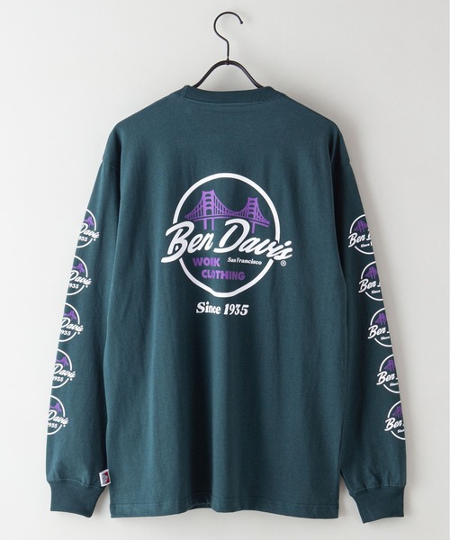 BEN DAVIS（ベンデイビス）の「【BEN DAVIS／ベンデイビス】袖プリントロンT　バックプリント（Tシャツ/カットソー・メンズ・ホワイト/ブラック/ダークグリーン・MEDIUM/LARGE/X-LARGE）」の10枚目の写真