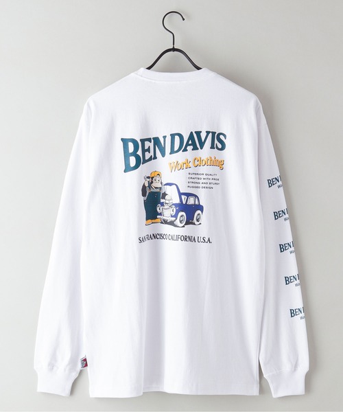 BEN DAVIS（ベンデイビス）の「【BEN DAVIS／ベンデイビス】袖プリントロンT　バックプリント（Tシャツ/カットソー・メンズ・ホワイト/ブラック/ダークグリーン・MEDIUM/LARGE/X-LARGE）」の16枚目の写真