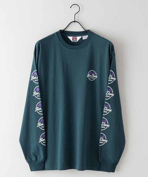 BEN DAVIS（ベンデイビス）の「【BEN DAVIS／ベンデイビス】袖プリントロンT　バックプリント（Tシャツ/カットソー・メンズ・ホワイト/ブラック/ダークグリーン・MEDIUM/LARGE/X-LARGE）」の11枚目の写真