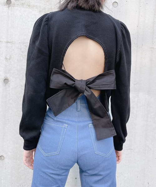 lilLilly(リルリリー)の「ワッフルリブアンサンブル(Tシャツ/カットソー・レディース・ホワイト/ブラック/ピンク・FREE)」の22枚目の写真