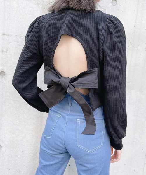 lilLilly(リルリリー)の「ワッフルリブアンサンブル(Tシャツ/カットソー・レディース・ホワイト/ブラック/ピンク・FREE)」の20枚目の写真