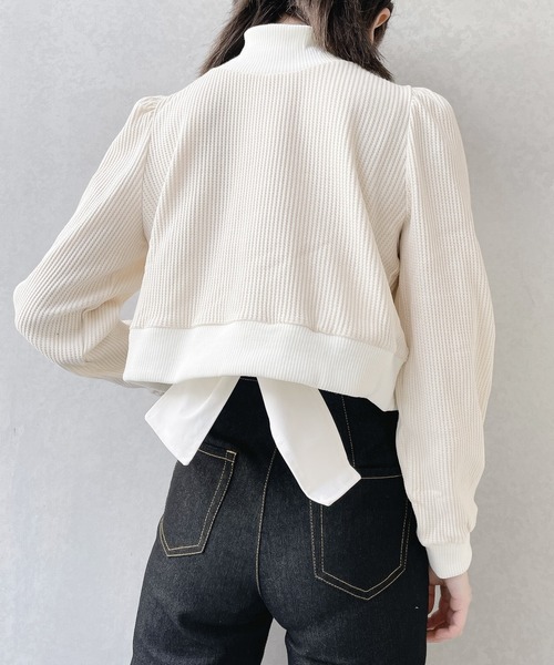 lilLilly(リルリリー)の「ワッフルリブアンサンブル(Tシャツ/カットソー・レディース・ホワイト/ブラック/ピンク・FREE)」の15枚目の写真